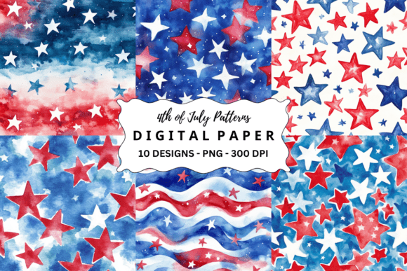 Download 4th of July Patterns Digital Backgrounds - Digital backgrounds Collection