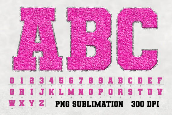 Download Chenille Letters Faux Sequin Hot Pink - Hot pink Collection