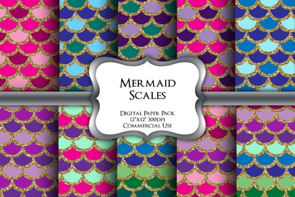 Download Mermaid Scales Digital Paper Pack - Mermaid scales digital paper pack Collection
