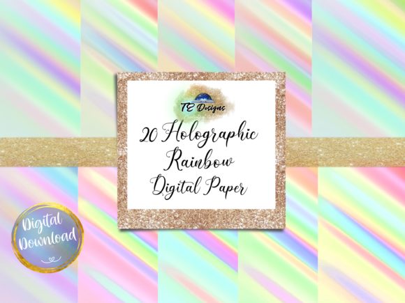 Download Holographic Rainbow Digital Papers - Premium Resources