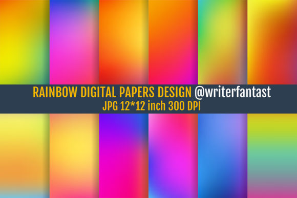 Download Rainbow Digital Papers, Backgrounds - Rainbow digital papers Collection